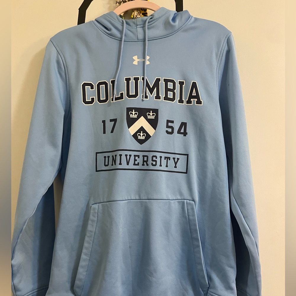 Columbia University Blue athletic hoodie